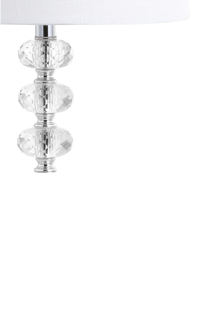 JONATHAN Y Kevin 22" Glass/Metal LED Table Lamp, Clear/Chrome, Alternate, color, 