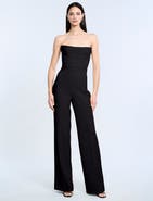 BCBGMAXAZRIA Corset Jupmsuit with Drape