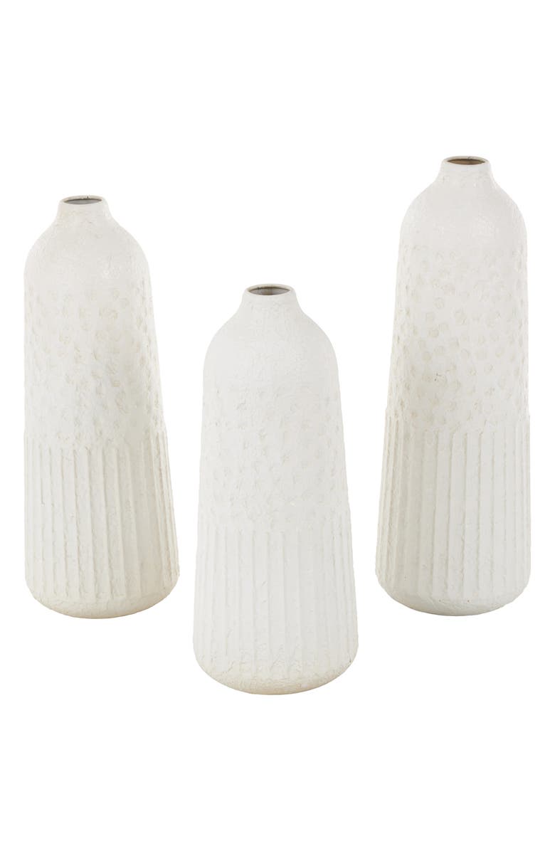 UMA Set of 3 Vase Set, Alternate, color, White