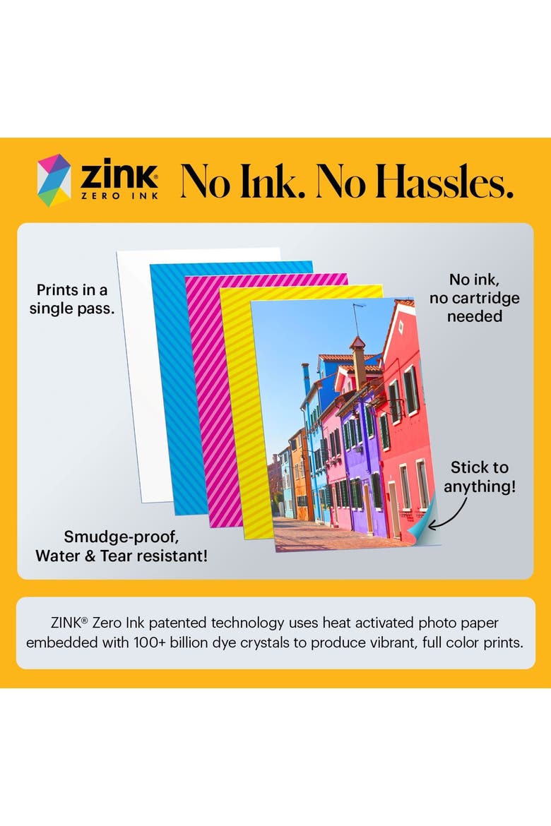 Smile+ Wireless 2x3 Digital Instant Print Camera with Effect Lenses & Zink Technology, Alternate, color, Pink