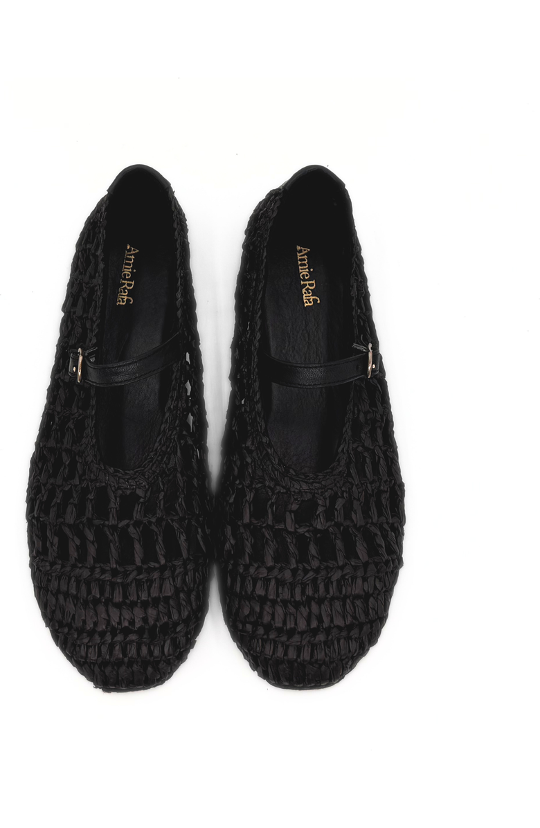 Amie Rafa Elaina Raffia Mary Janes, Alternate, color, Black