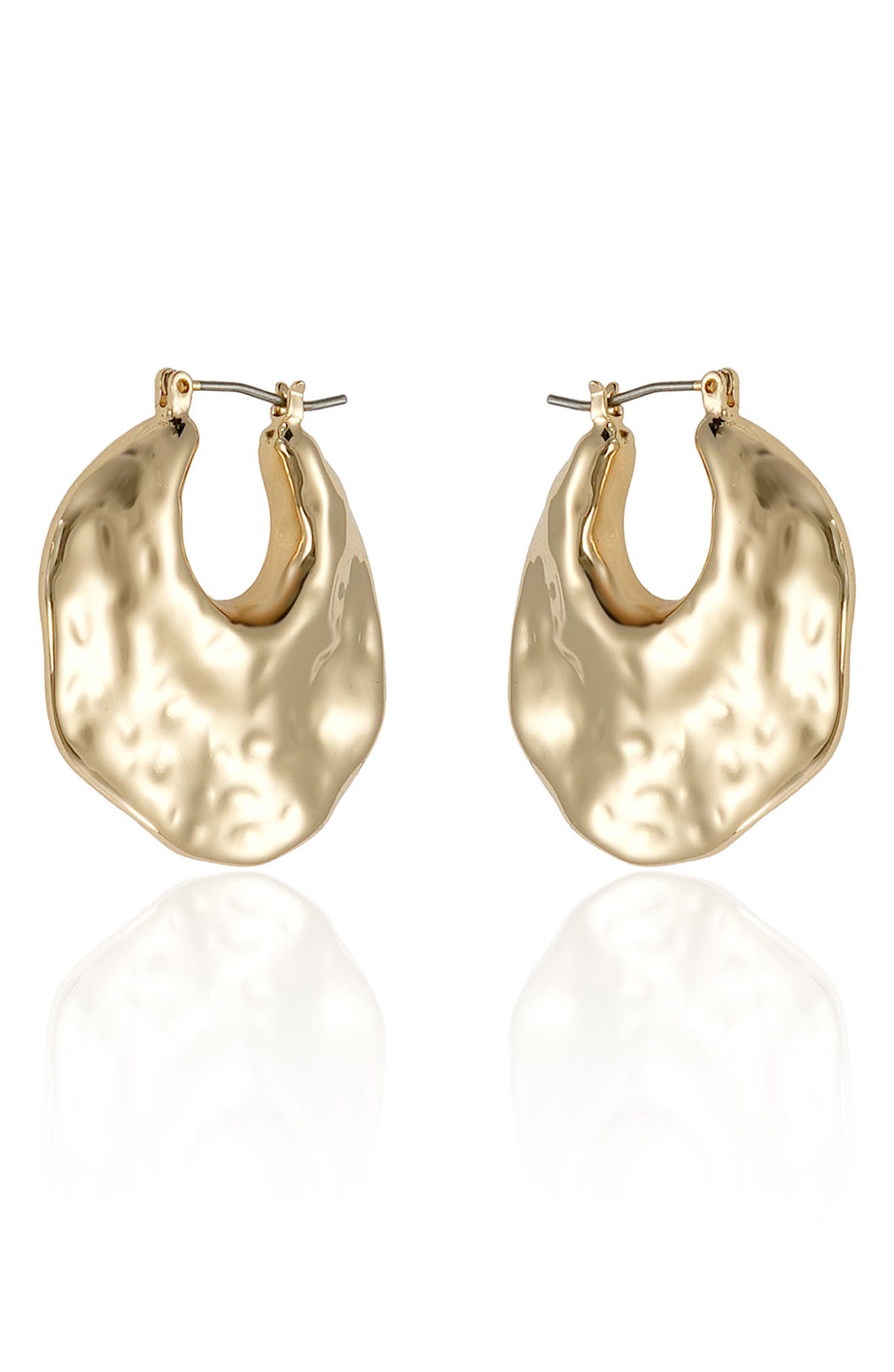 Ettika Hammered Hinge Hoop Earrings (Women) | Nordstromrack