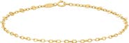 CANDELA JEWELRY 14K Yellow Gold Disc & Oval Chain Bracelet