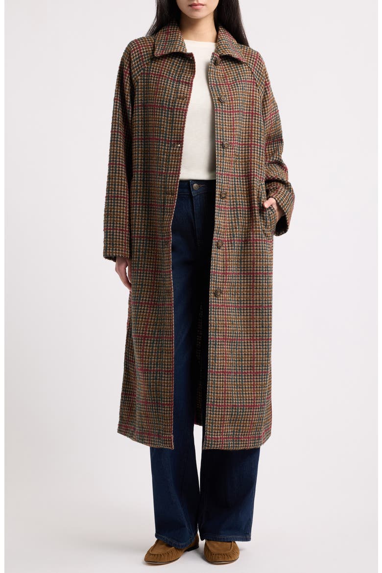 Hayes Houndstooth Trench Coat, Main, color, NEUTRAL HERRINGBONE