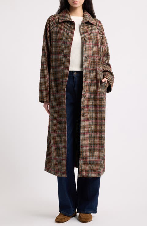 Hayes Houndstooth Trench Coat