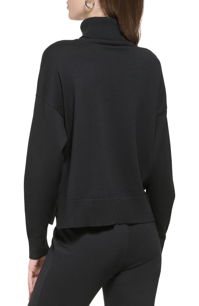 DKNY Ombré Sequin Pocket Long Sleeve Turtleneck Sweater, Alternate, color, 