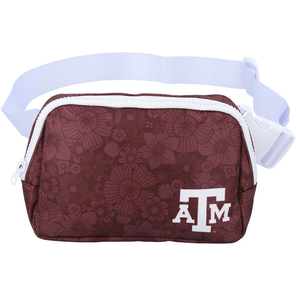 ZOOZATZ Texas A&M Aggies Floral Print Fanny Pack, Main, color, 