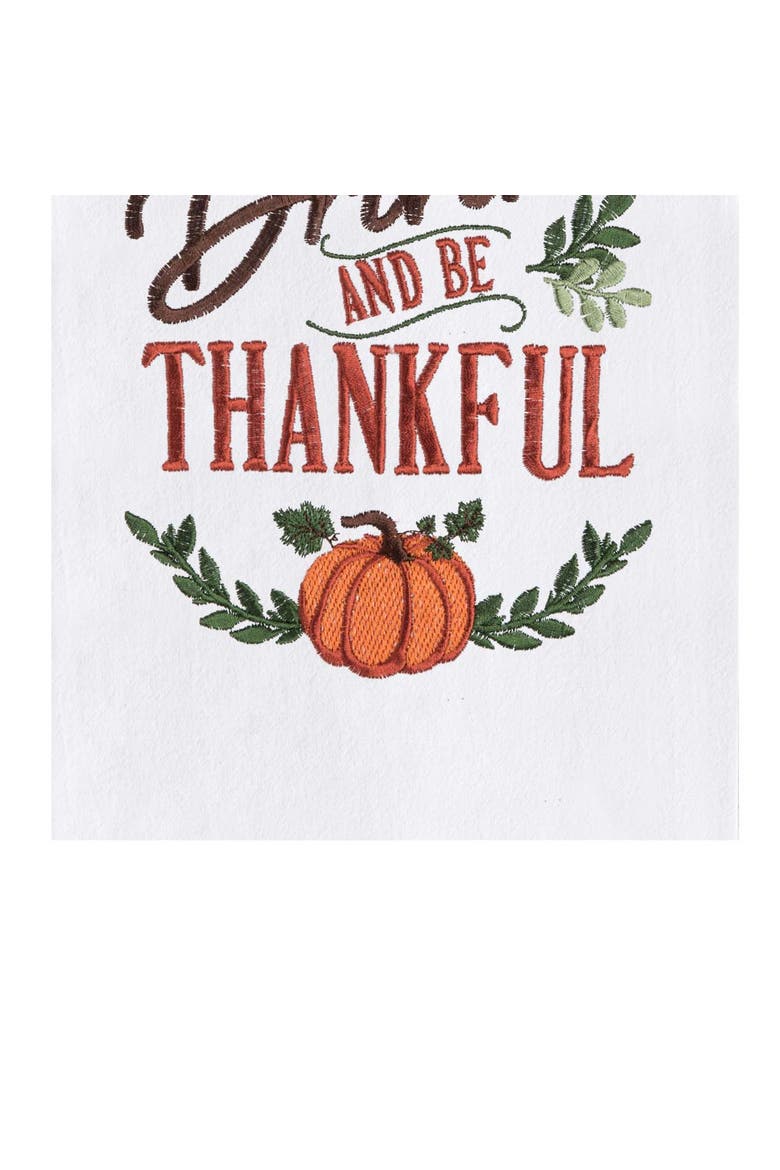 Eat, Drink, Thankful Pumpkin Towel, Alternate, color, Orange