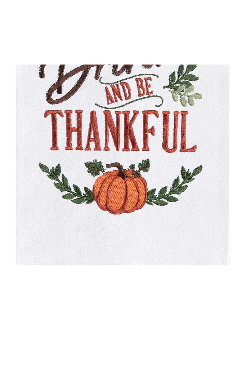 C&F Home Eat, Drink, Thankful Pumpkin Towel, Alternate, color, Orange