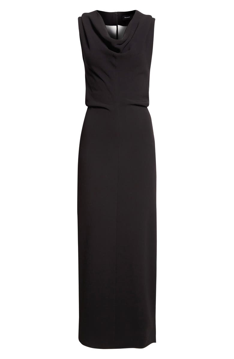 Proenza Schouler Rosina Off the Shoulder Light Double Crepe Maxi Dress, Alternate, color, Black