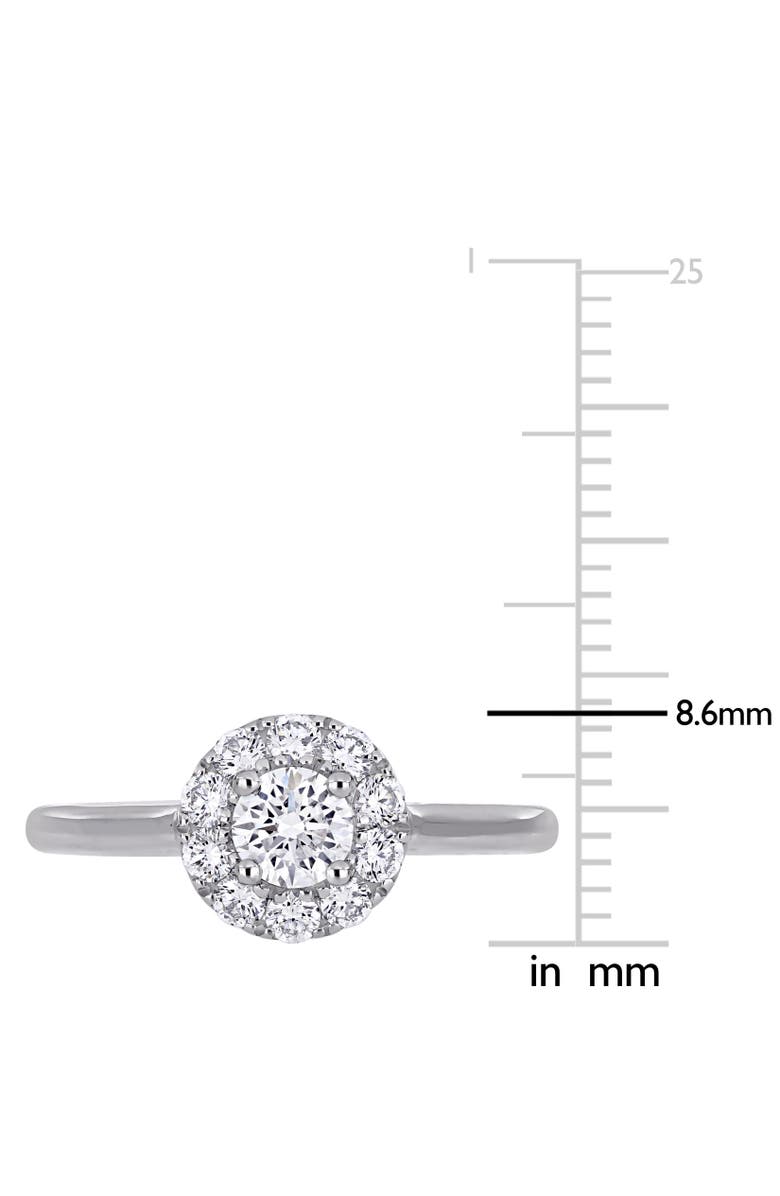 Julianna B. 5/8 CTW Lab-Grown Diamond Halo Ring 14k, Alternate, color, White Gold