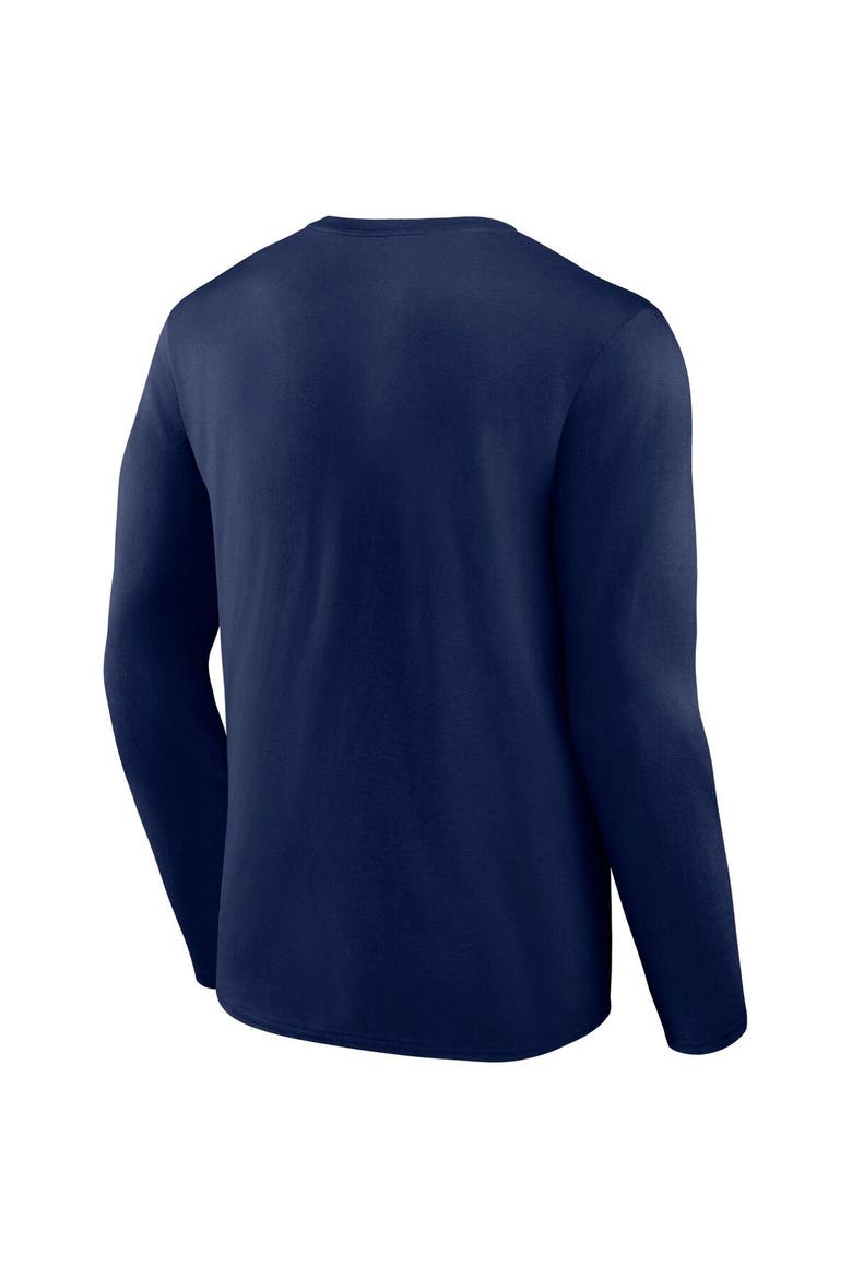 Men's Fanatics Branded Navy Cal Bears Broad Jump 2-Hit Long Sleeve T-Shirt, Alternate, color, Navy