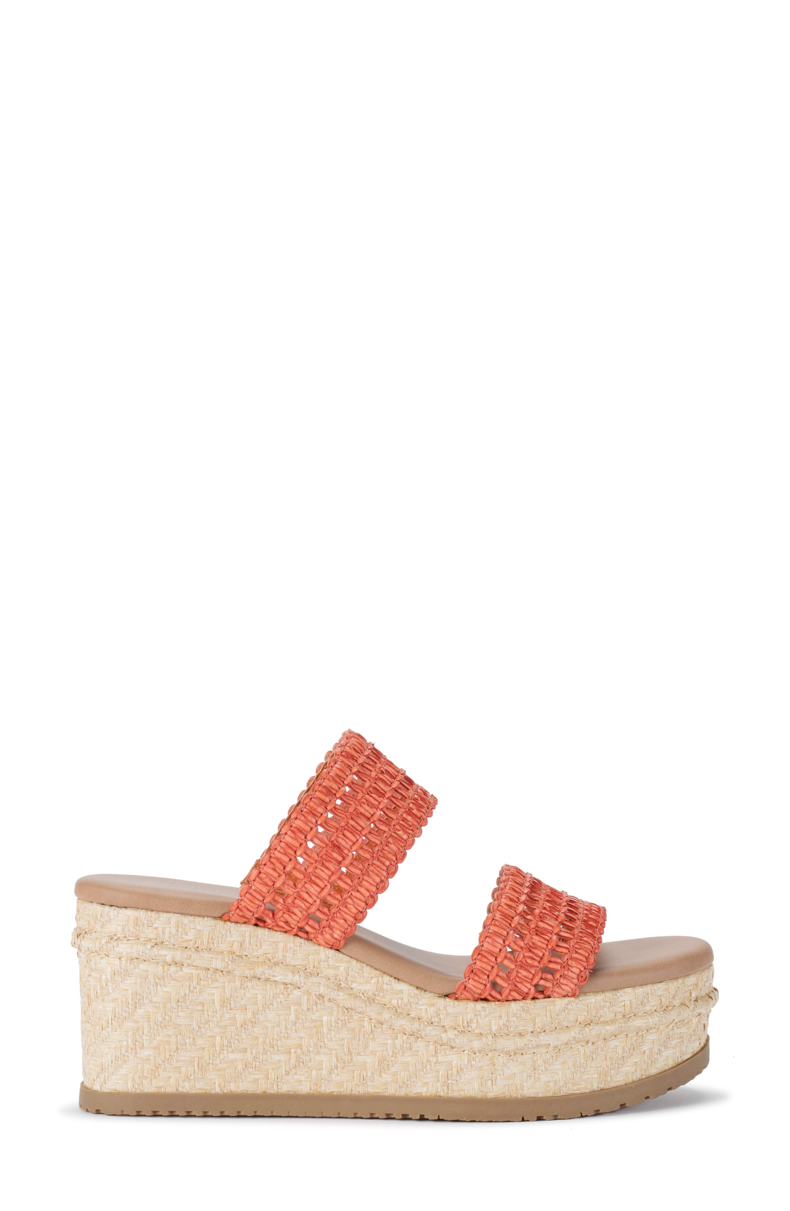 Sophie Wedge Sandal, Alternate, color, ORANGE AID