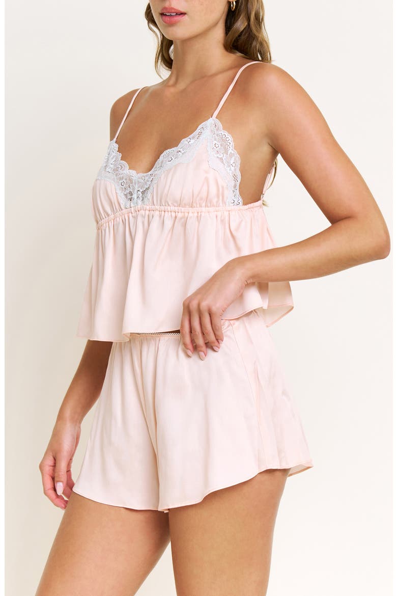 Dusk to Down Tie Dye Cami Shortie Pajamas, Alternate, color, SHELL PINK