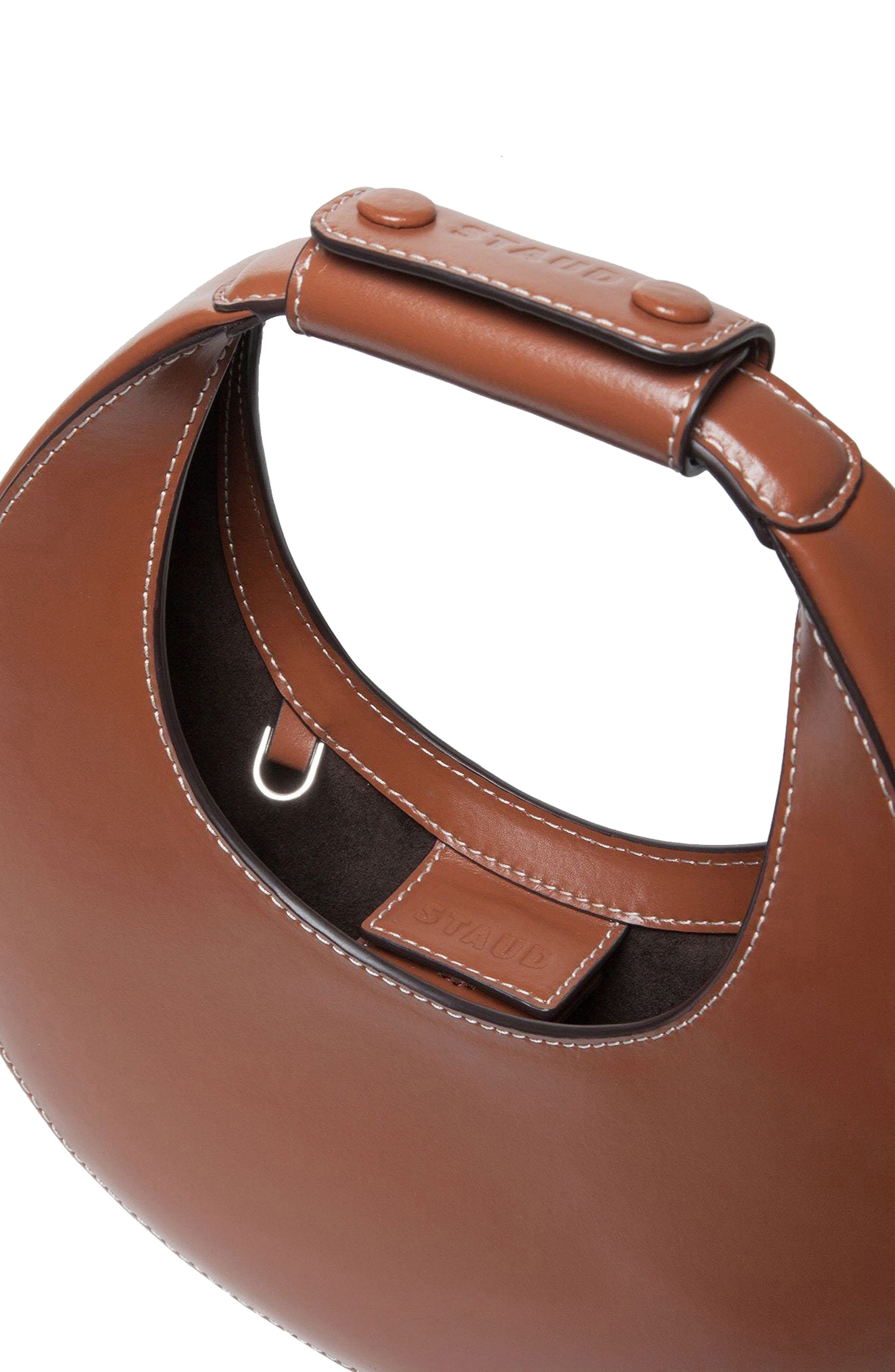 Mini Moon Leather Bag, Alternate, color, TAN