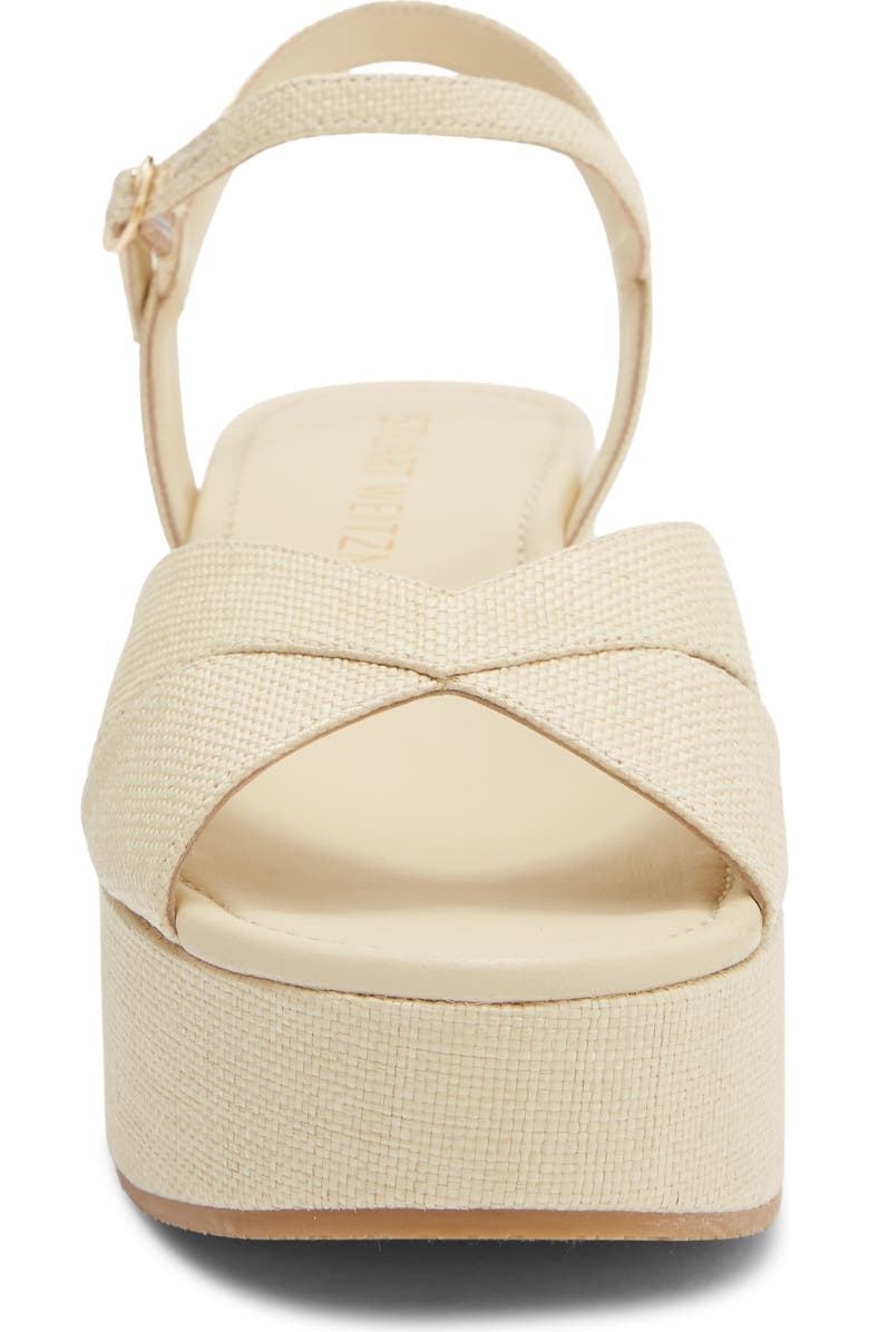 Stuart Weitzman Carmen Midi Wedge Sandal, Alternate, color, Natural.