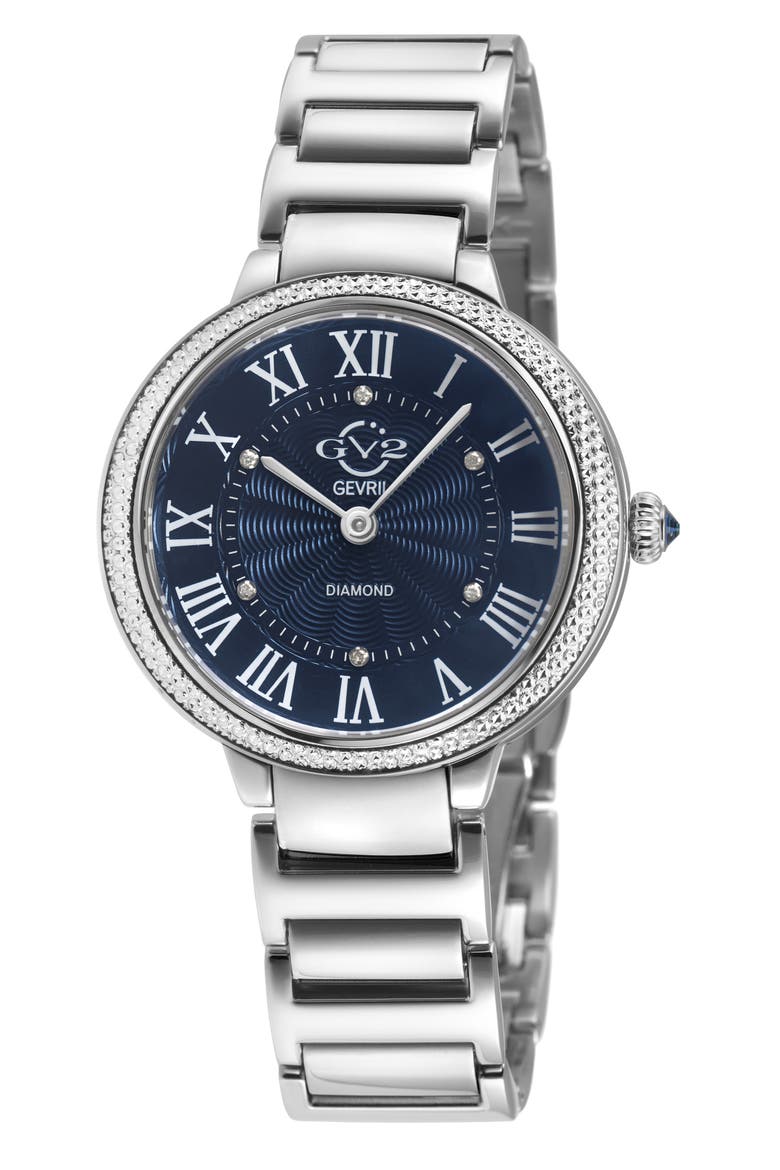 Rome Brillante Diamond Bracelet Watch, 36mm, Main, color, SILVER
