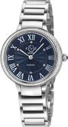 GV2 Rome Brillante Diamond Bracelet Watch, 36mm