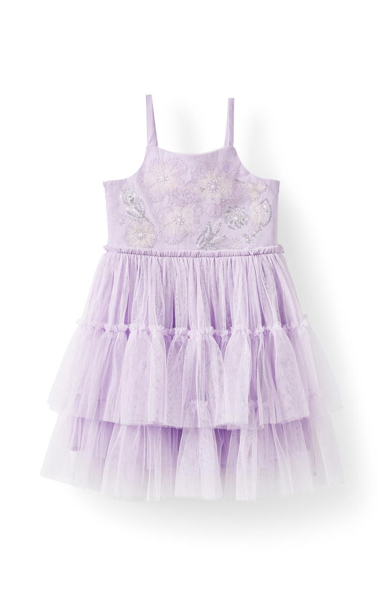 Cotton On Kids Kid's Isabella Dress Up Dress, Main, color, Vintage Lilac Floral Sparkle
