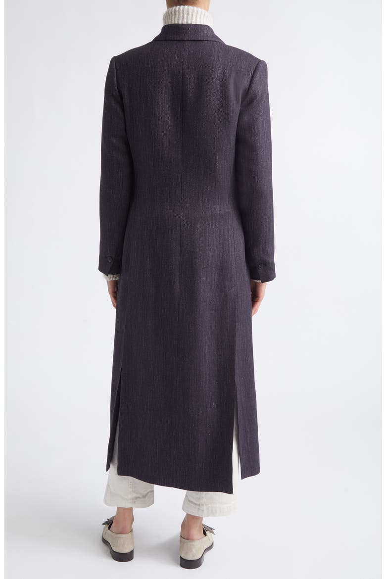 Herringbone Wool Blend Duster Jacket, Alternate, color, 177 AMETHYST