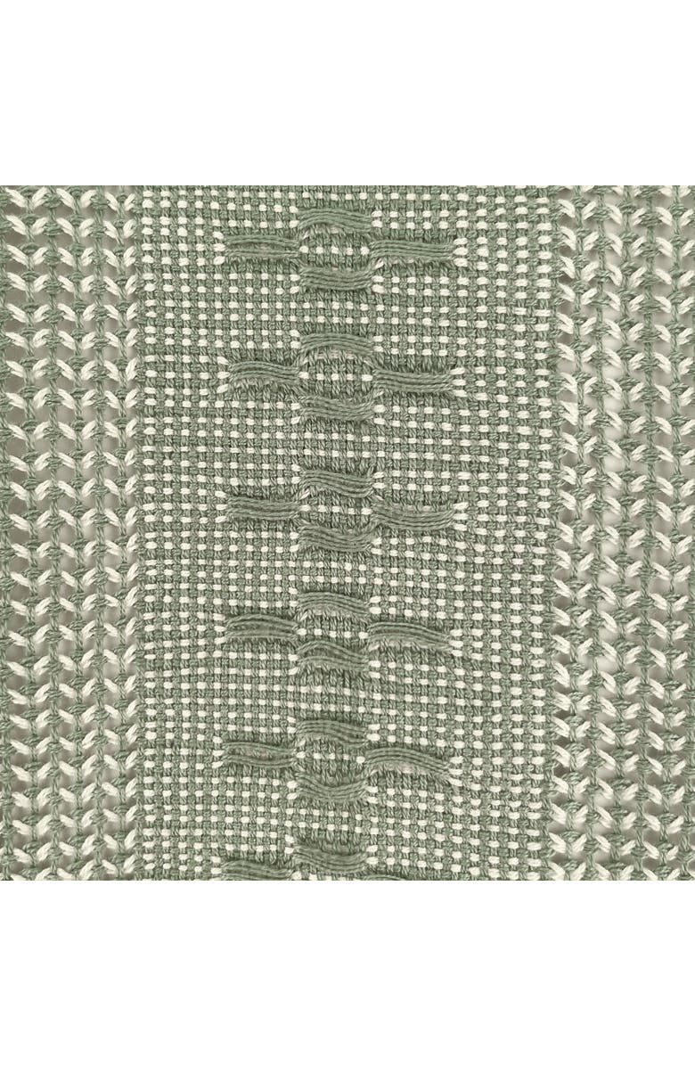 Mayan Hands Calado Table Runner, Alternate, color, Sage