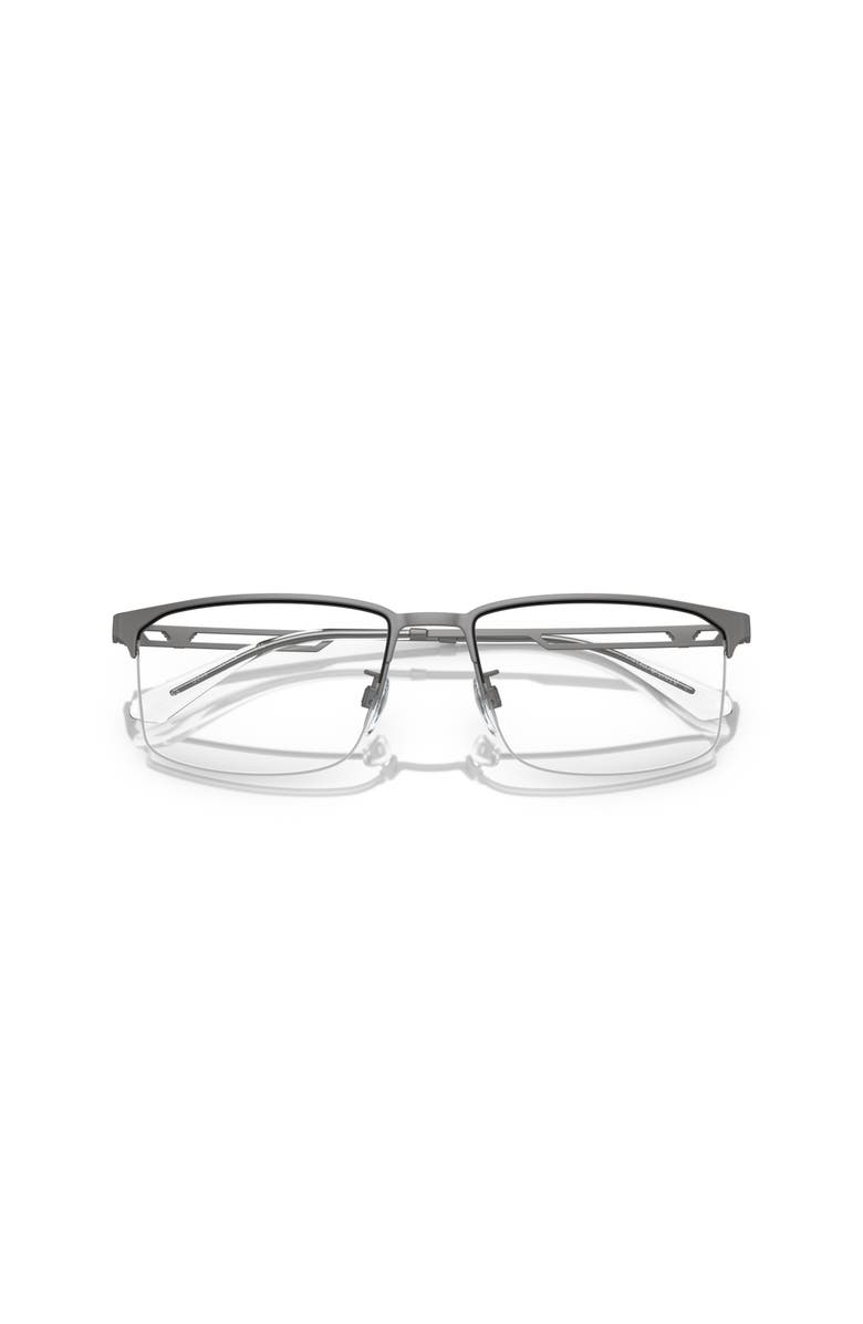 Emporio Armani 55mm Rectangle optical glasses, Alternate, color, Grey