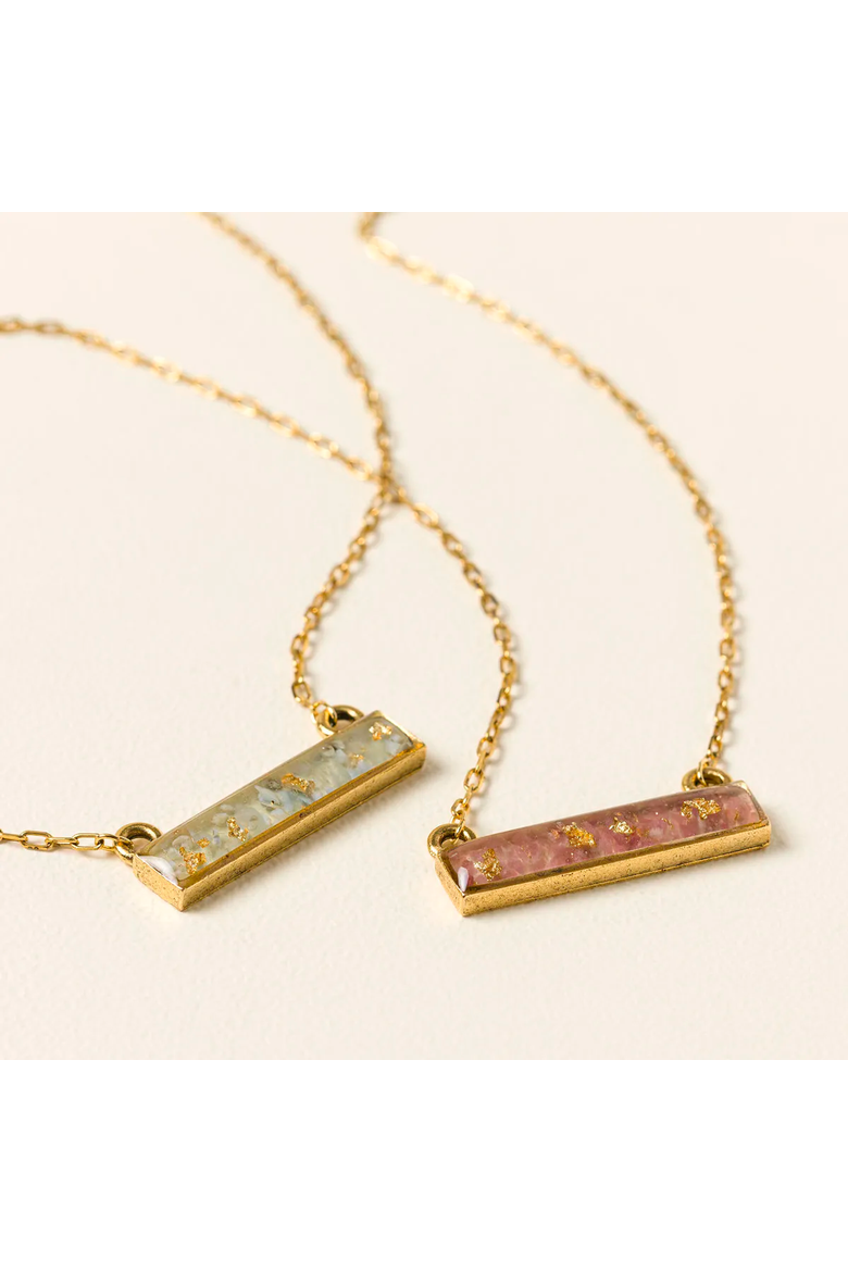 Flecks of Gold Birthstone Necklace, Alternate, color, April - White Topaz