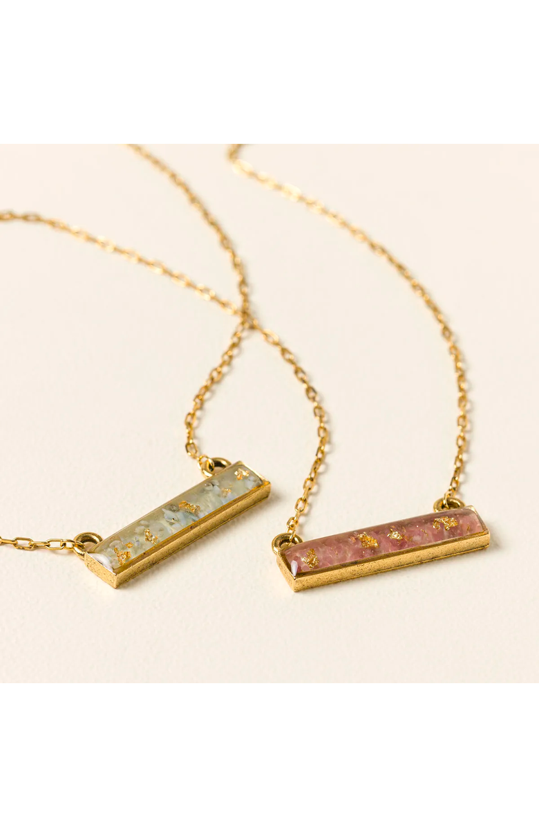 Uncommon Goods Flecks of Gold Birthstone Necklace, Alternate, color, April - White Topaz