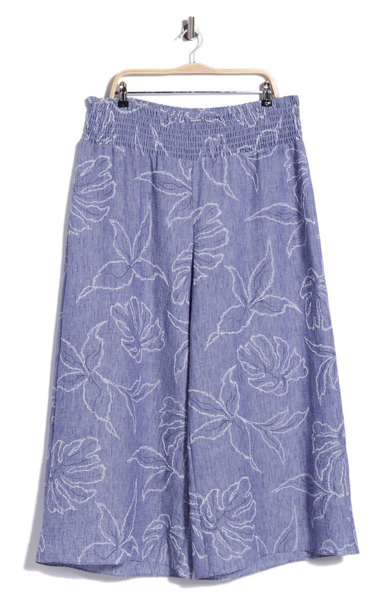 Vince Camuto Embroidered Wide Leg Pants, Main, color, Base Blue