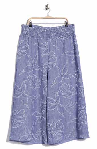 Embroidered Wide Leg Pants