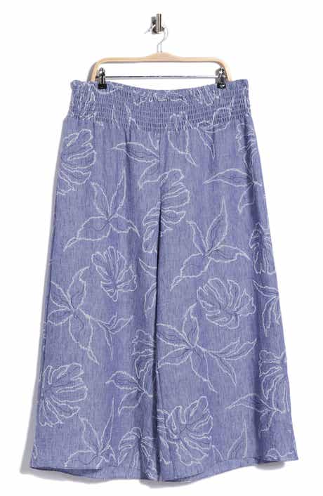 Embroidered Wide Leg Pants