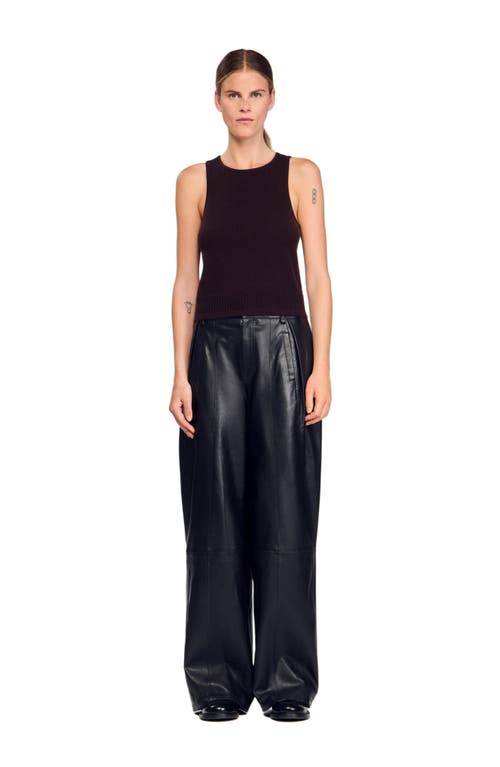 Sandro Sleeveless Sweater In Black
