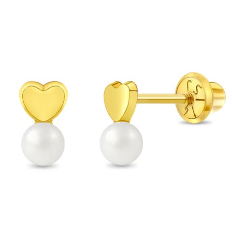 14k Shaped Drop Girl Earrings