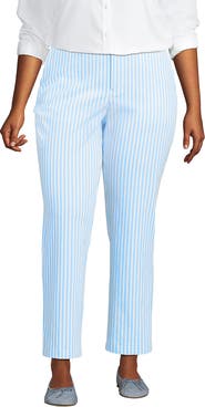 Lands' End Plus Size Mid Rise Classic Straight Leg Chino Ankle Pants