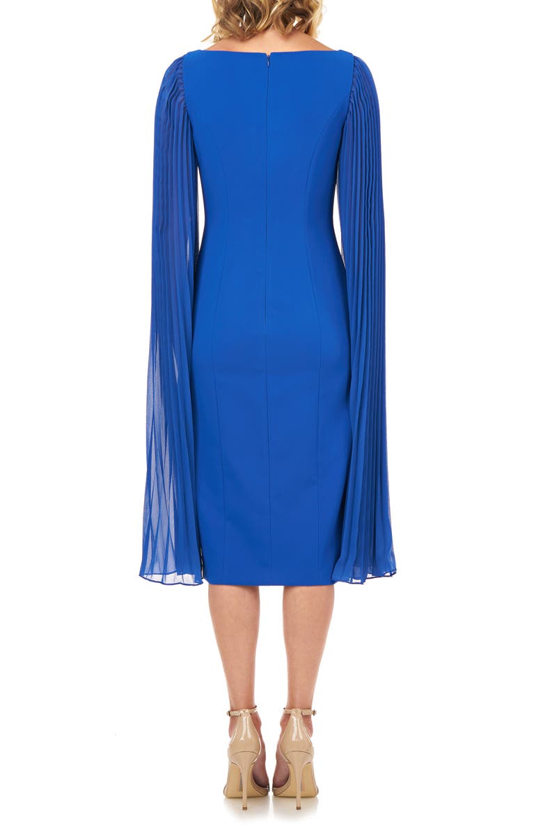 Kay Unger Angelica Statement Sleeve Cocktail Dress, Alternate, color, 