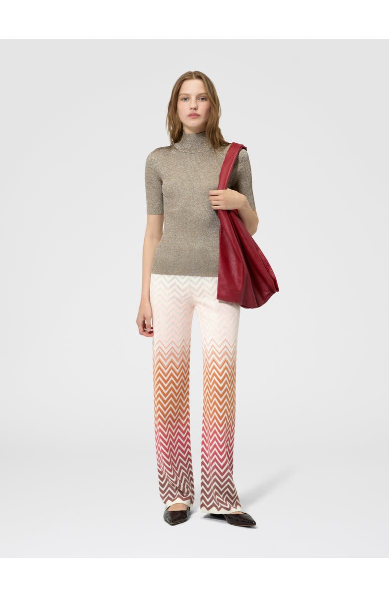 Missoni Chevron Dégradé Cotton And Viscose Trousers, Alternate, color, Green& Brown
