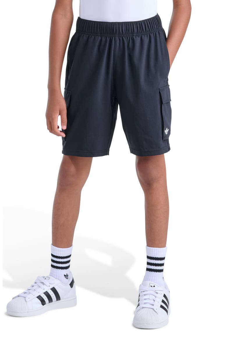 Kids' OG Recycled Polyester Twill Cargo Shorts, Main, color, BLACK