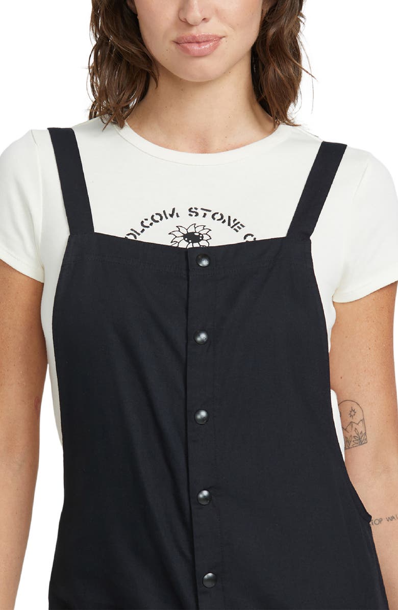 Volcom Stone Strut Cotton Blend Twill Romper, Alternate, color, 