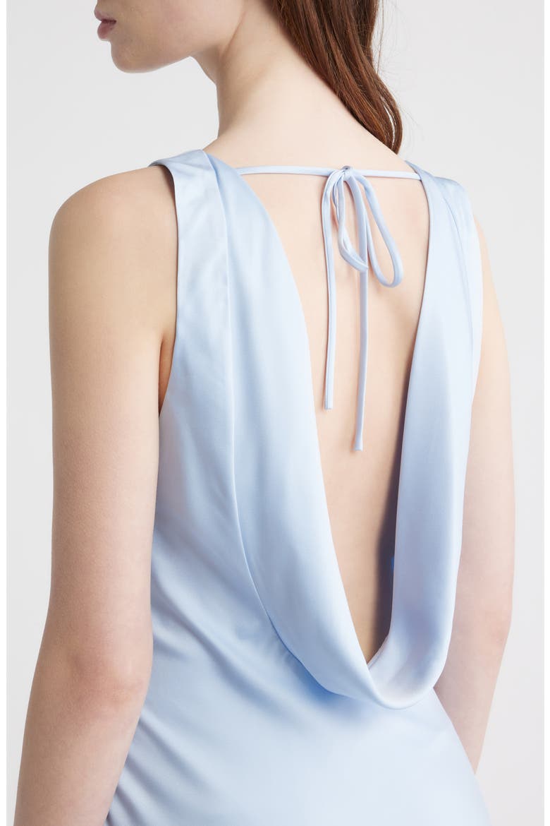 Isadora Open Cowl Back Cocktail Dress, Alternate, color, LIGHT BLUE