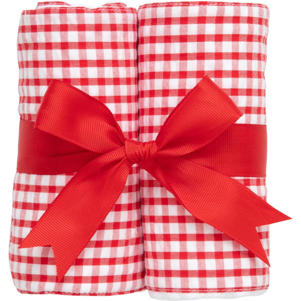 3 Marthas Big Check Set of Two Burp Cloths