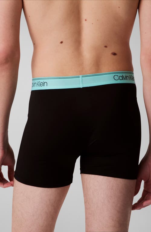 Calvin Klein 3-pack Low Rise Microfiber Stretch Boxer Briefs In Black Bodie