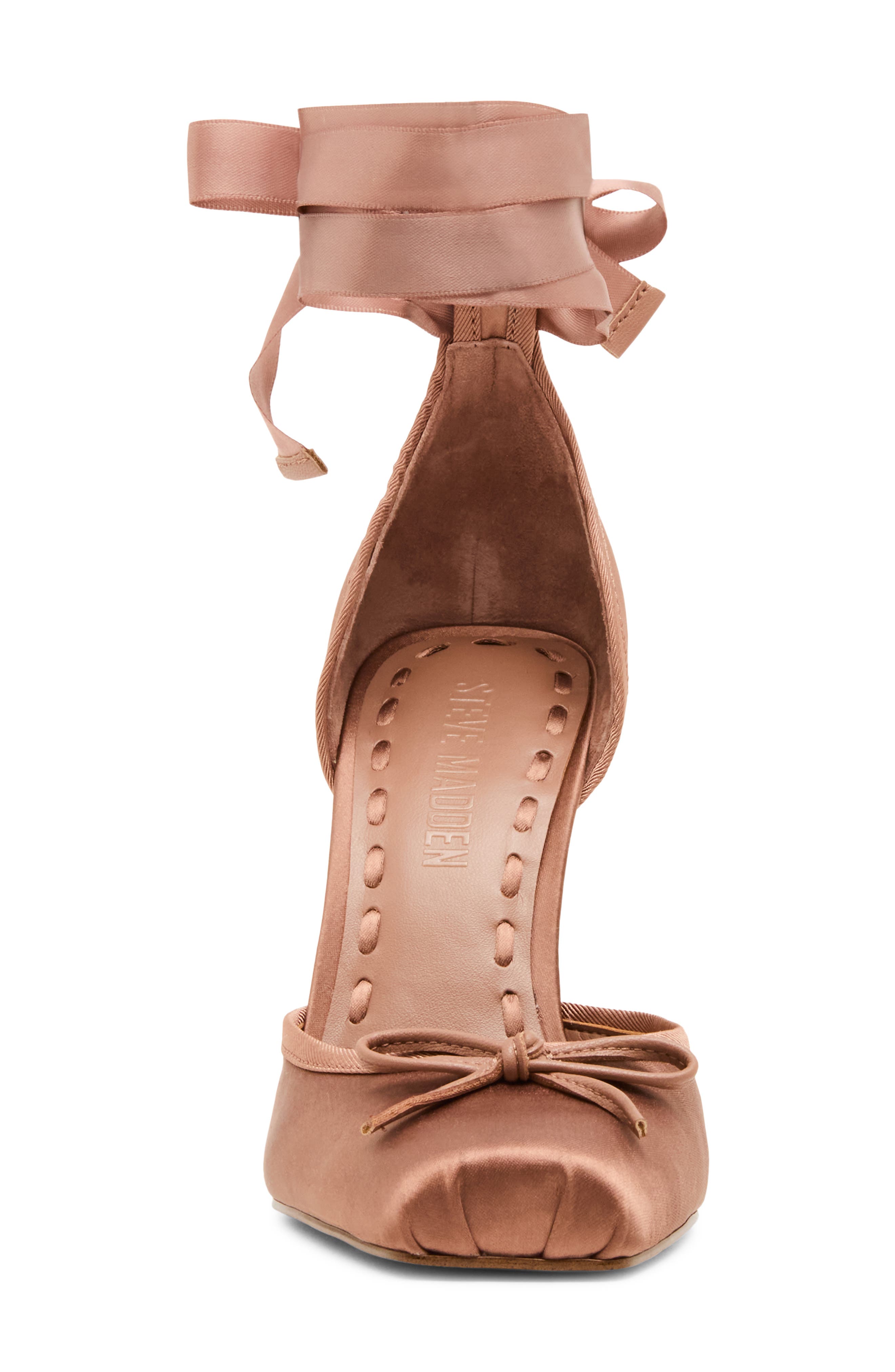 Larina Ankle Wrap Pump, Alternate, color, TAN SATIN