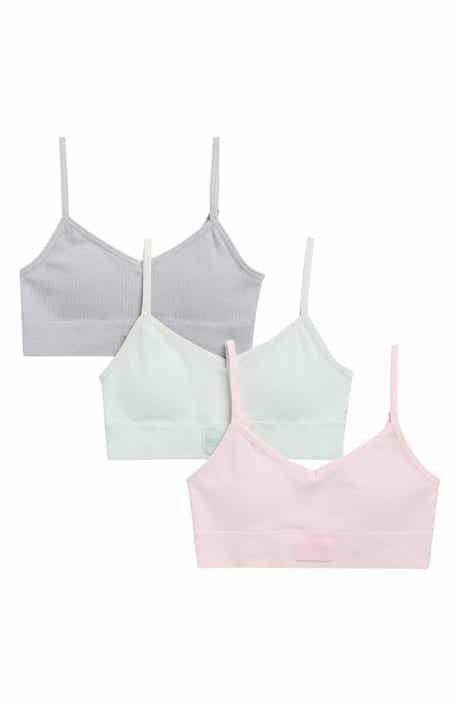 Juicy Couture Kids' 3-Pack Seamless Rib Bralettes