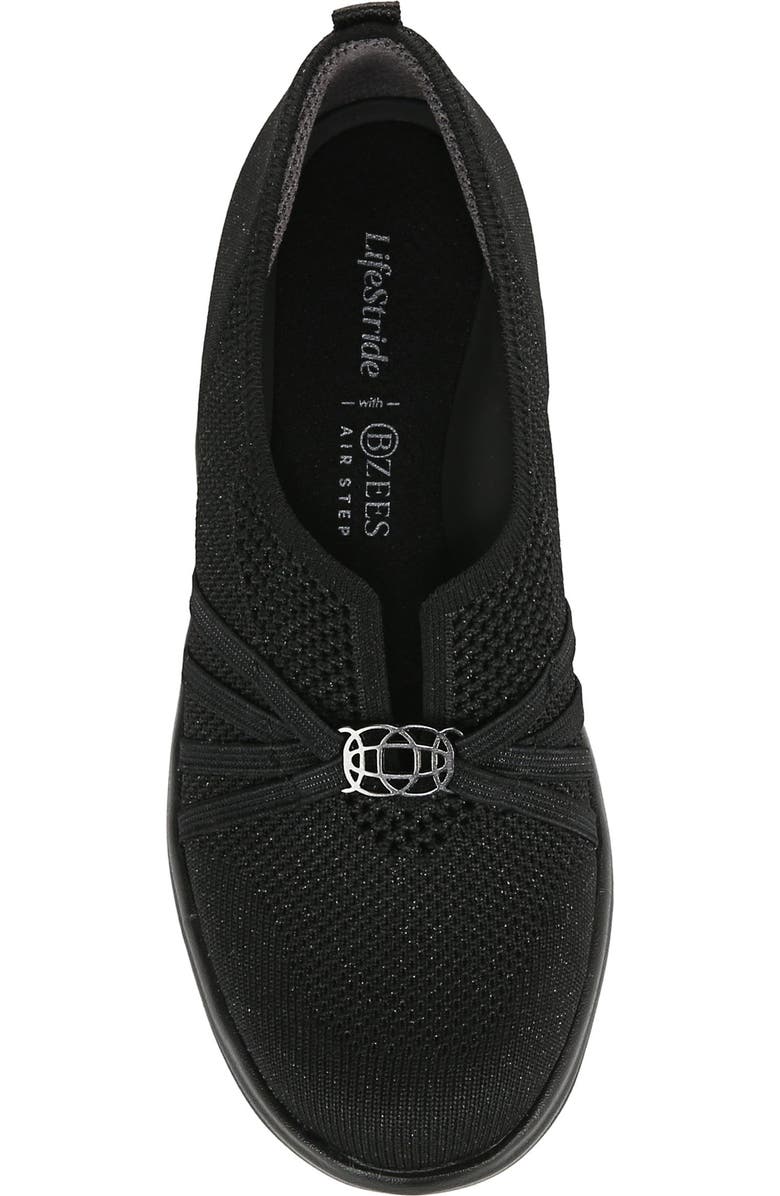 LifeStride Niche Knit Slip-On Sneaker - Wide Width Available, Alternate, color, Black Knit