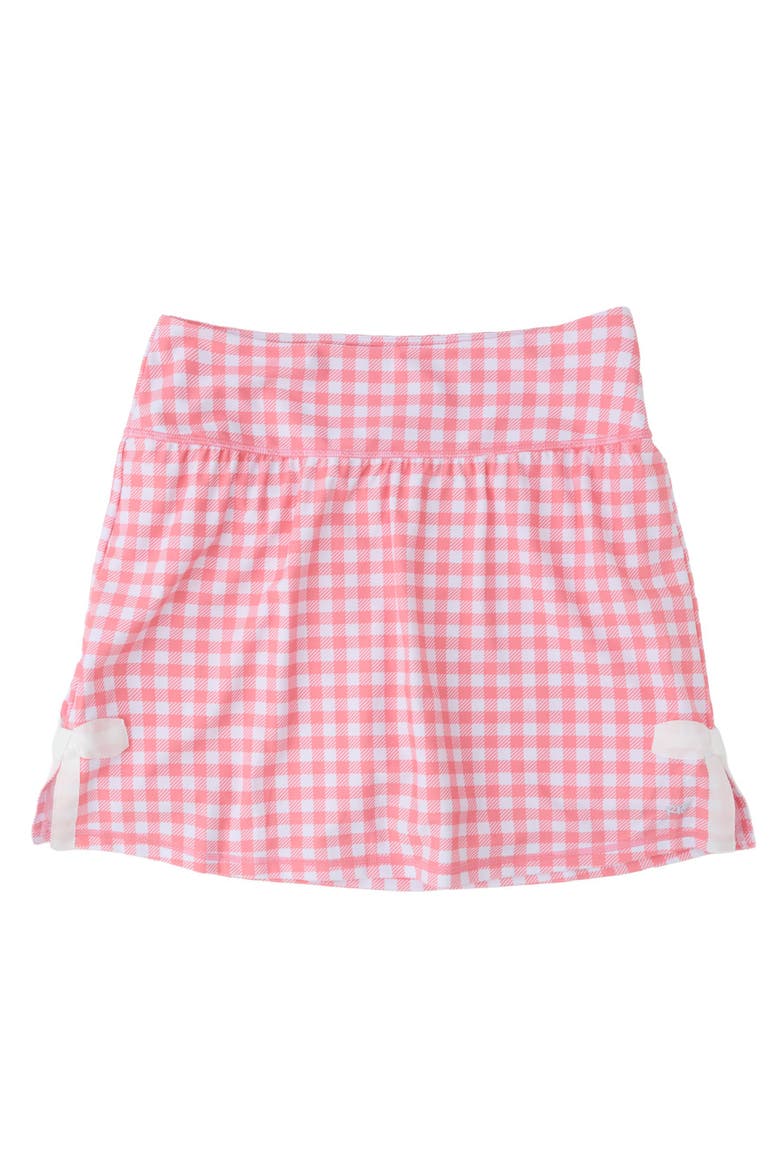 UPF50+ Active Bow Skort, Main, color, Bubblegum Pink Gingham
