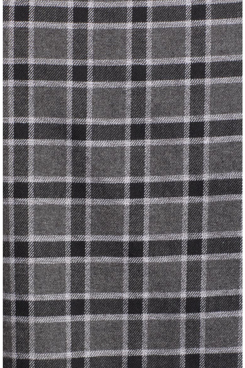 Flannel Button-Up Shirt, Alternate, color, GREY - BLACK GREGORY PLAID