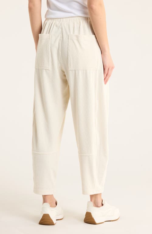 Max Studio Barrel Leg Corduroy Pants In Neutral
