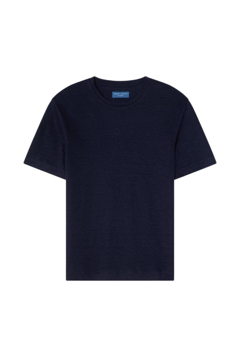 Davis Pique Linen Tee, Alternate, color, Navy