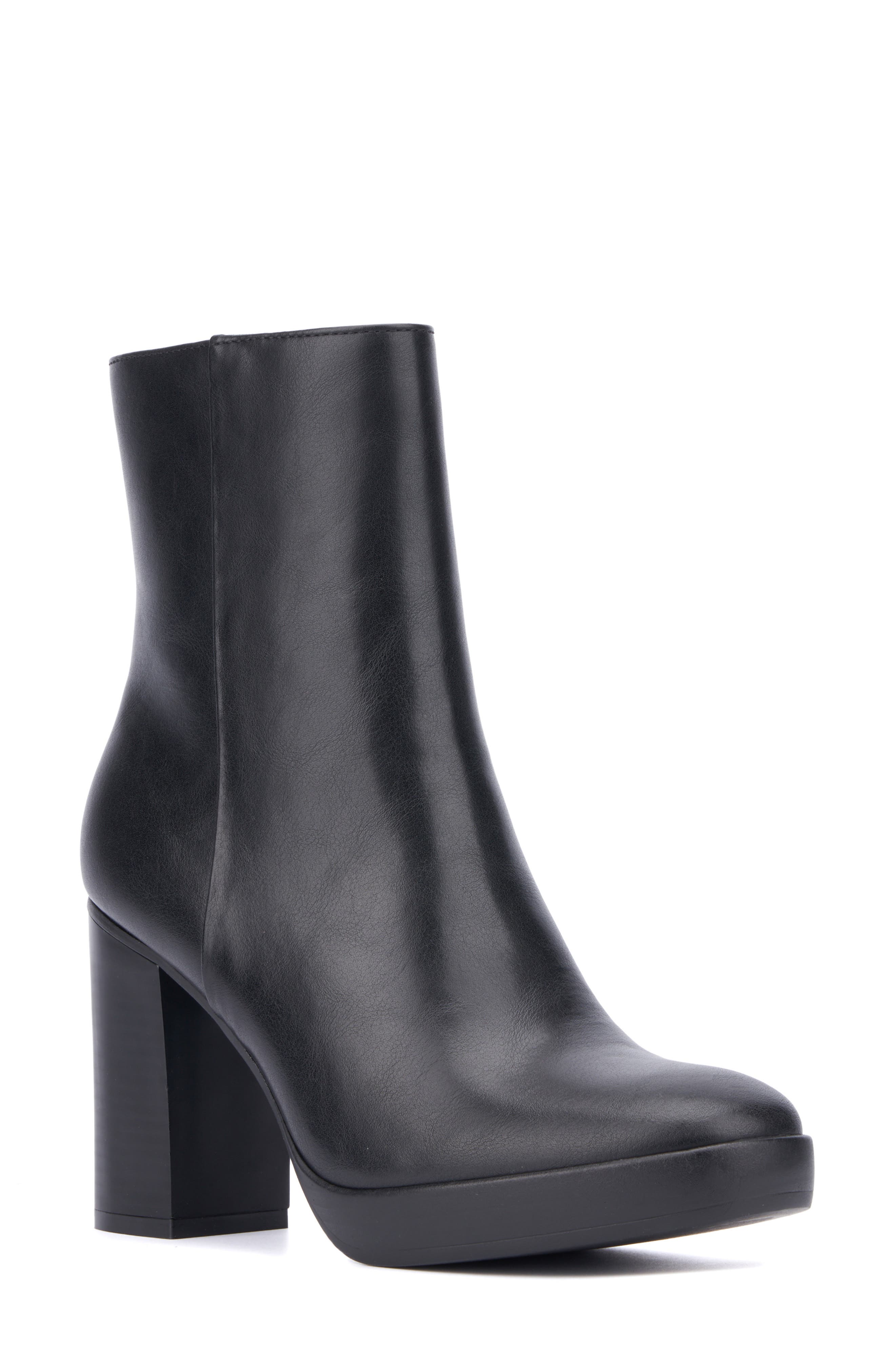 NEW YORK AND COMPANY Fay Platform Faux Leather Boot, Main, color, 