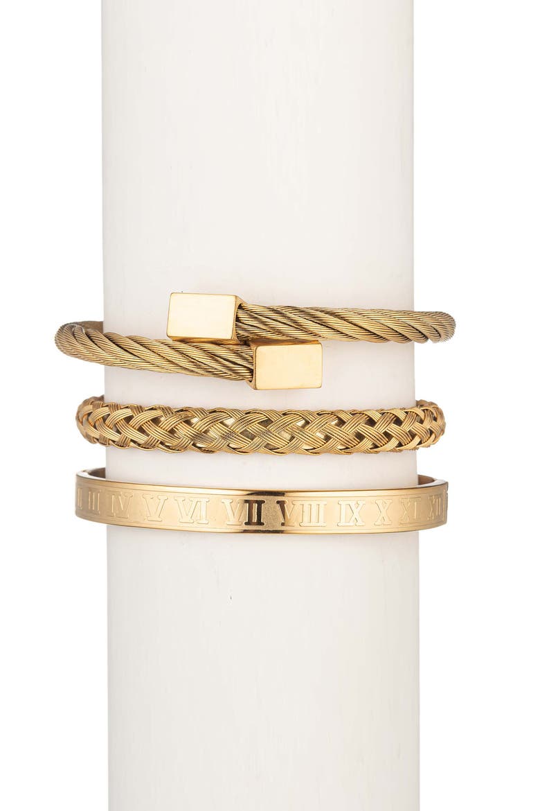 Dylan 3-Piece Bracelet Set, Main, color, GOLD